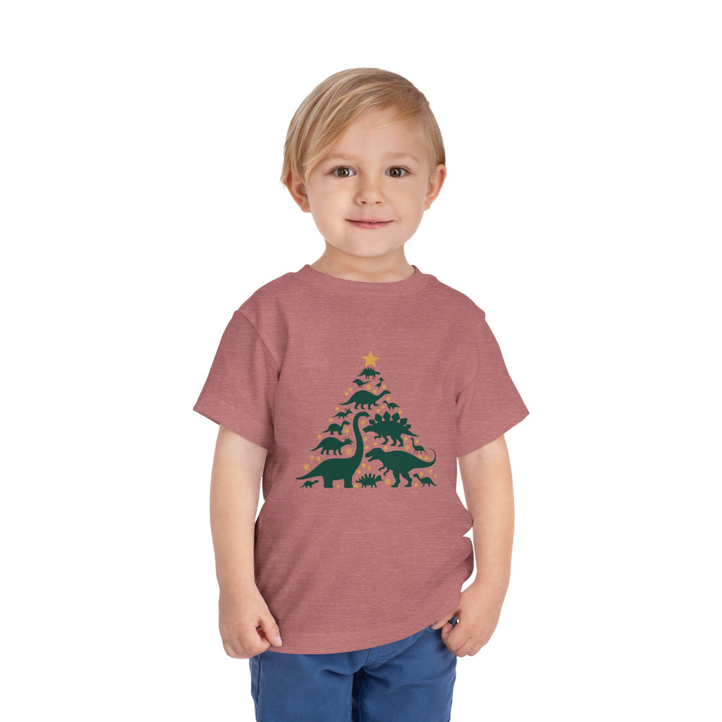 Toddler Dinosaur Christmas Tree Tee