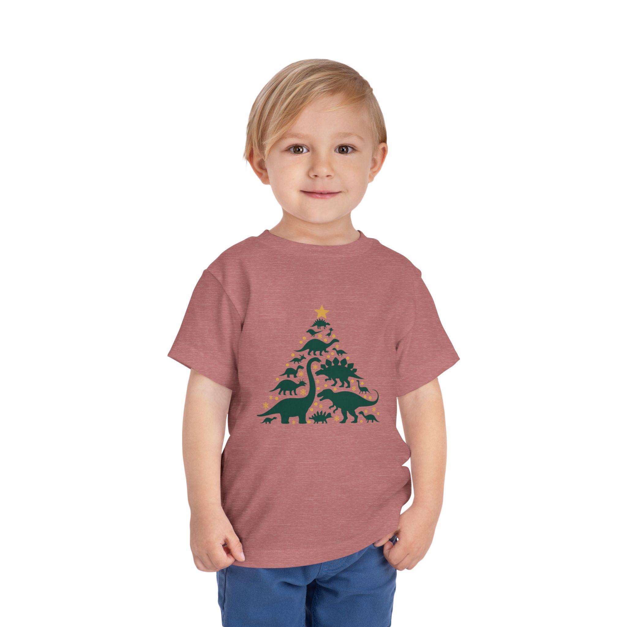 Toddler Dinosaur Christmas Tree Tee