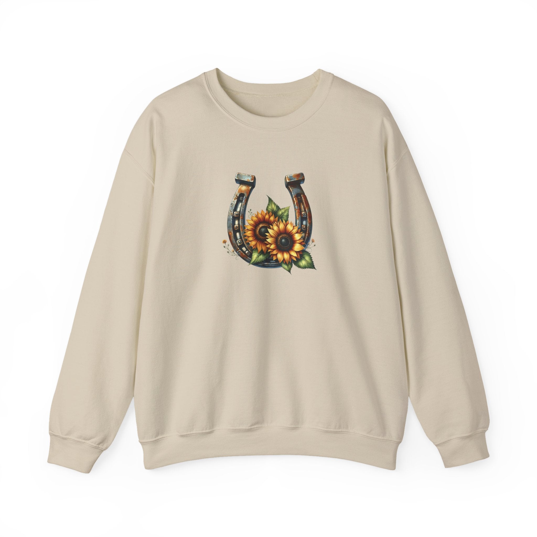 Sunflower Horseshoe Sweatshirt 🌻🐴🖤