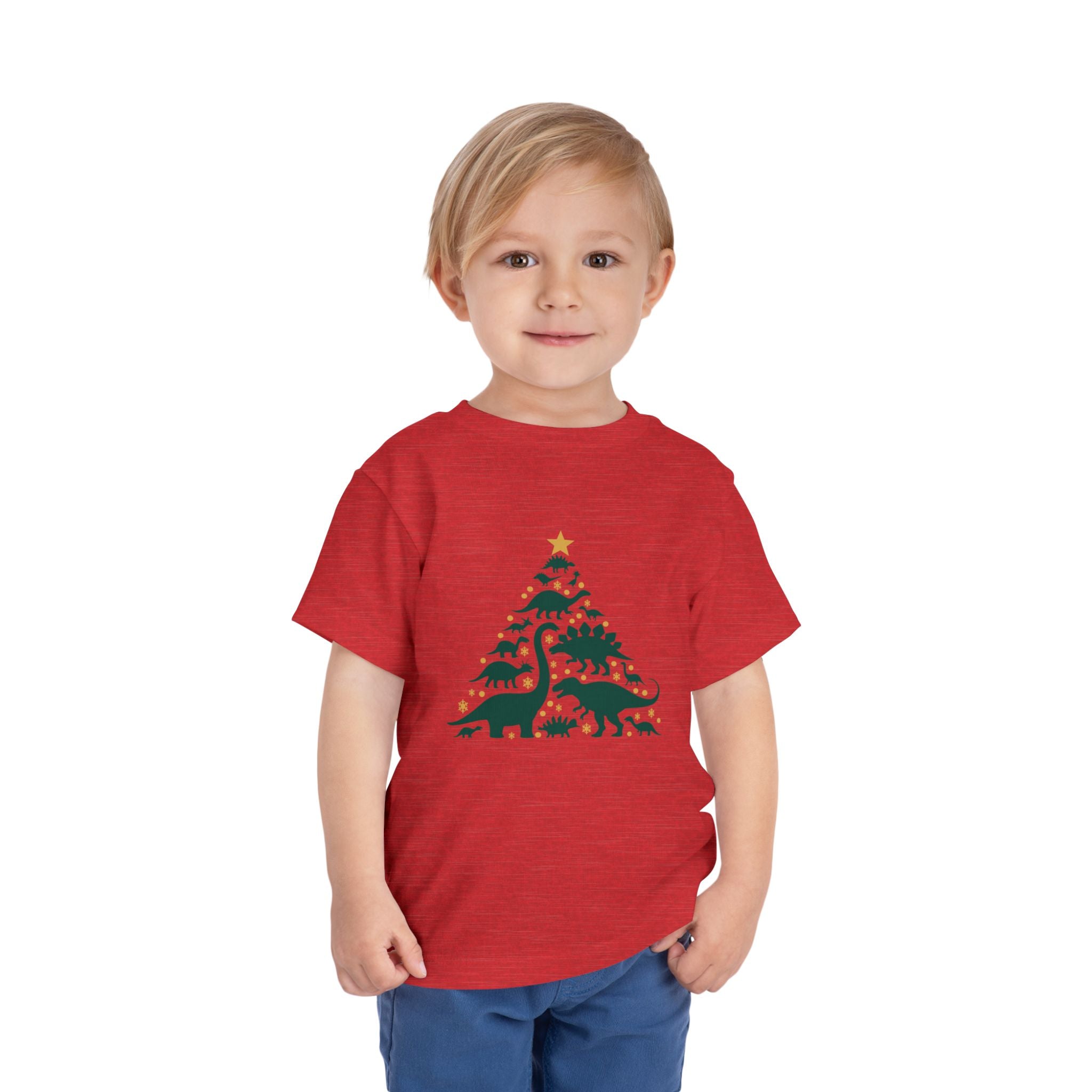 Toddler Dinosaur Christmas Tree Tee