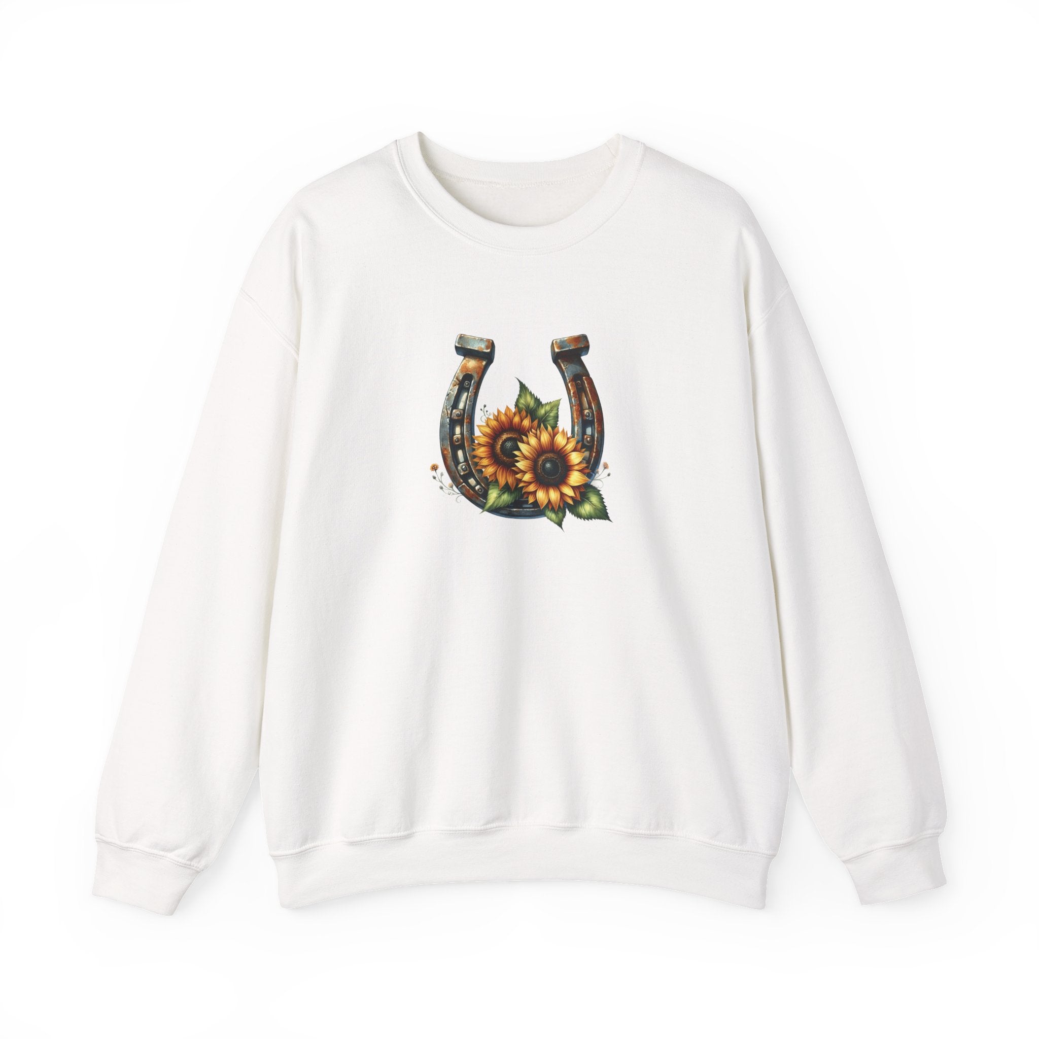 Sunflower Horseshoe Sweatshirt 🌻🐴🖤