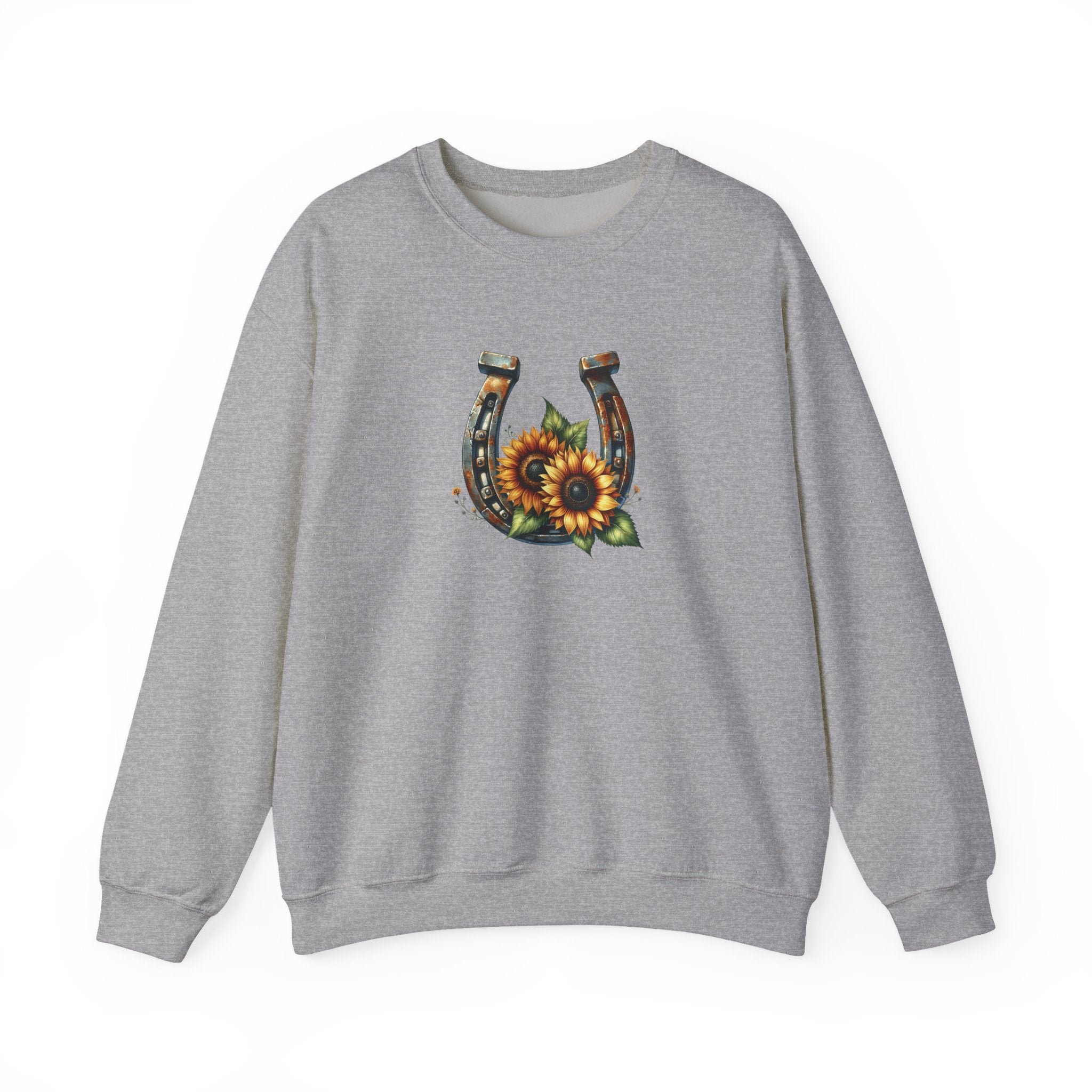 Sunflower Horseshoe Sweatshirt 🌻🐴🖤