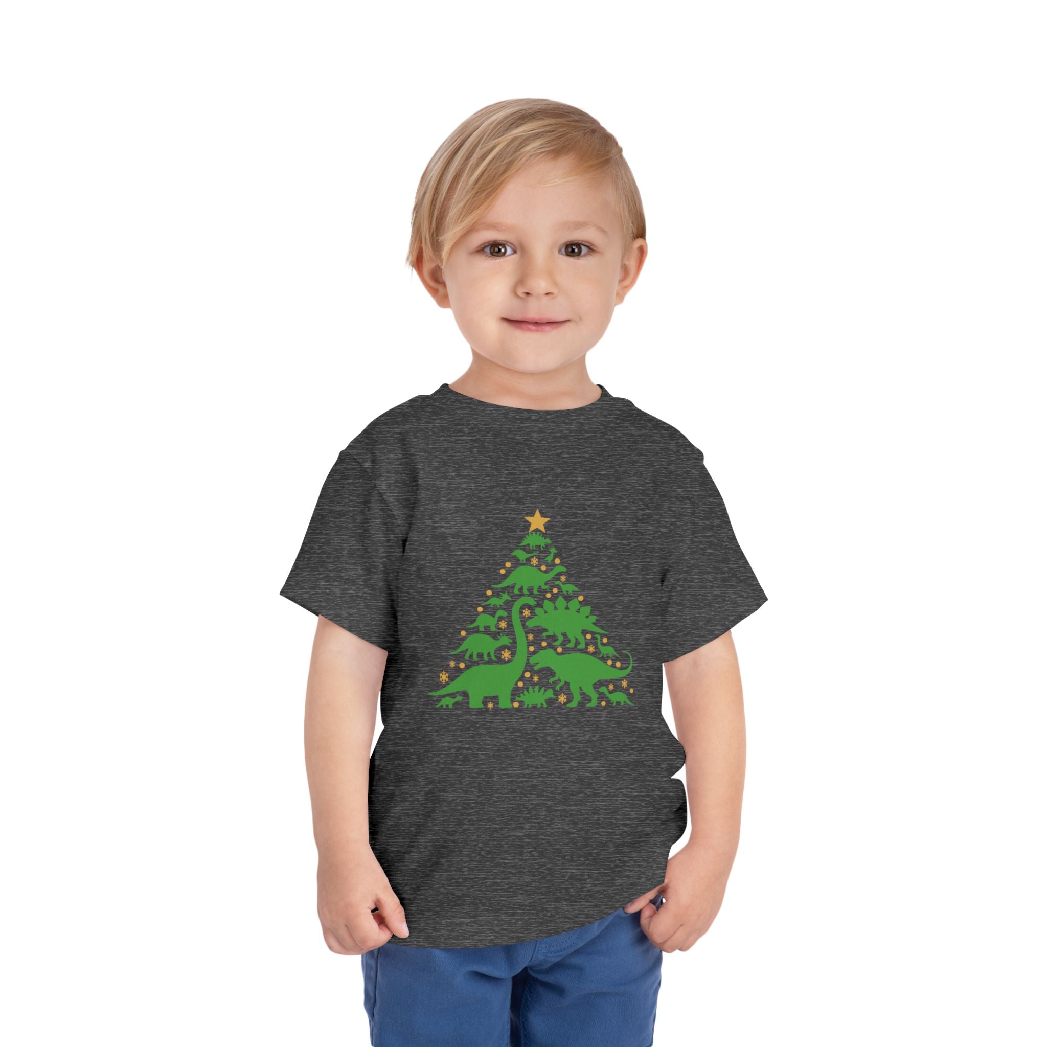 Toddler Dinosaur Christmas Tree Tee