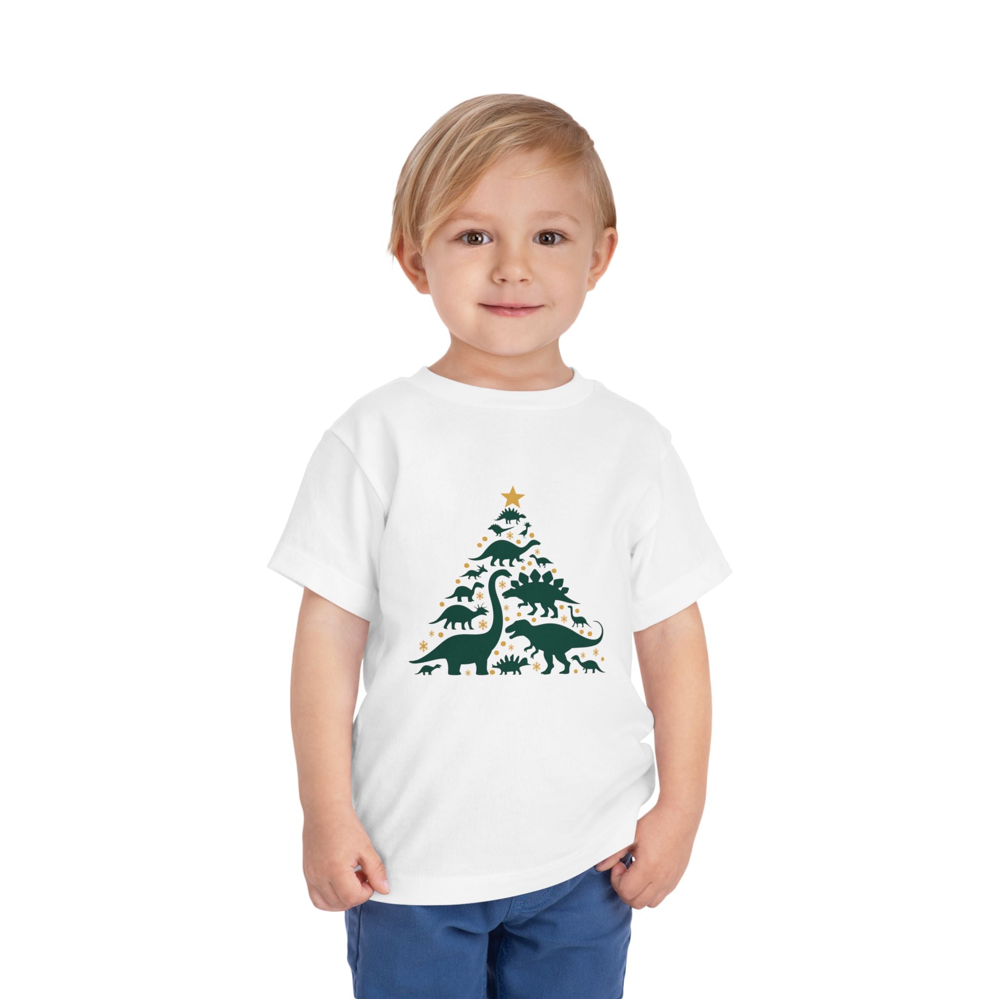 Toddler Dinosaur Christmas Tree Tee