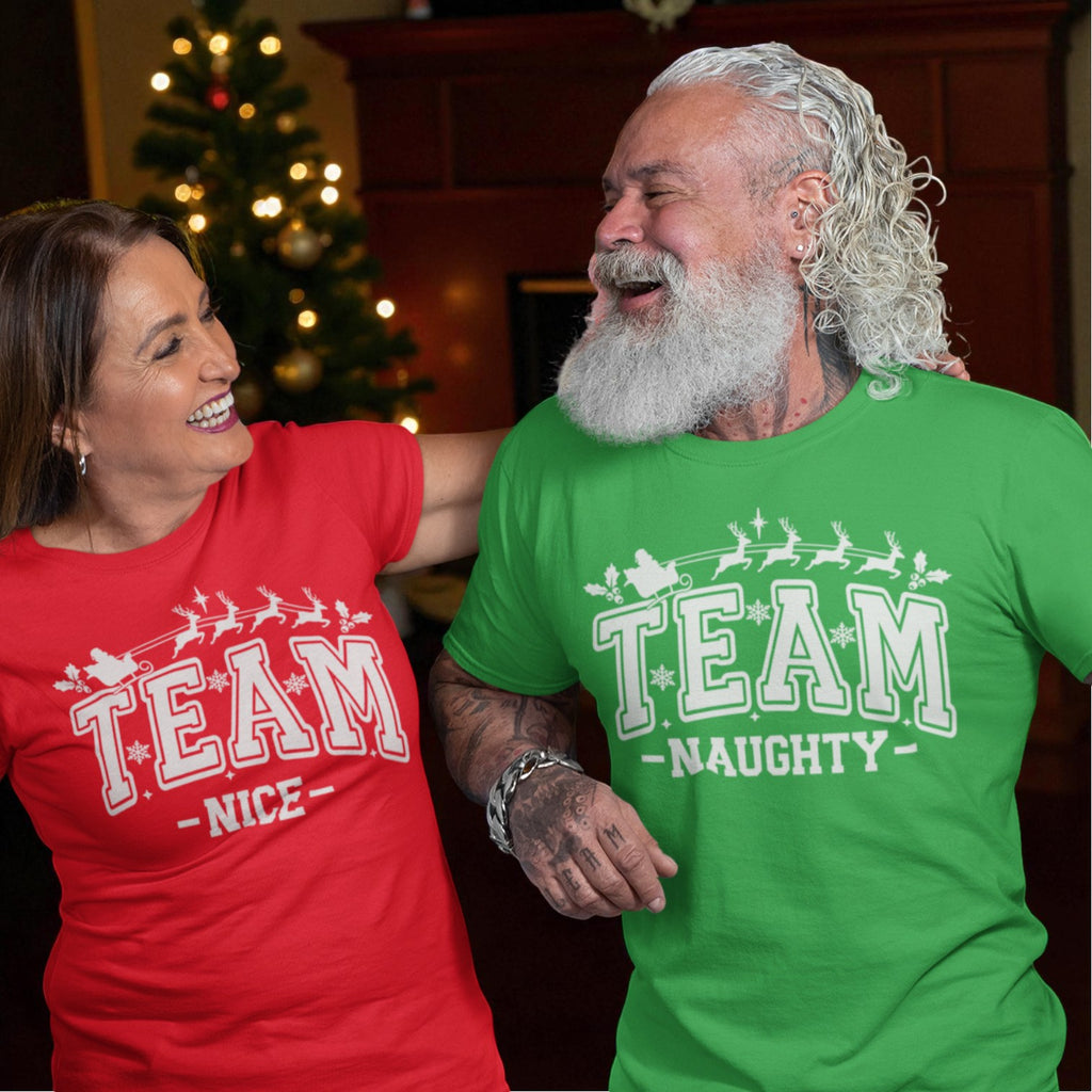 🎅 Team Nice / Team Naughty Christmas T-Shirts
