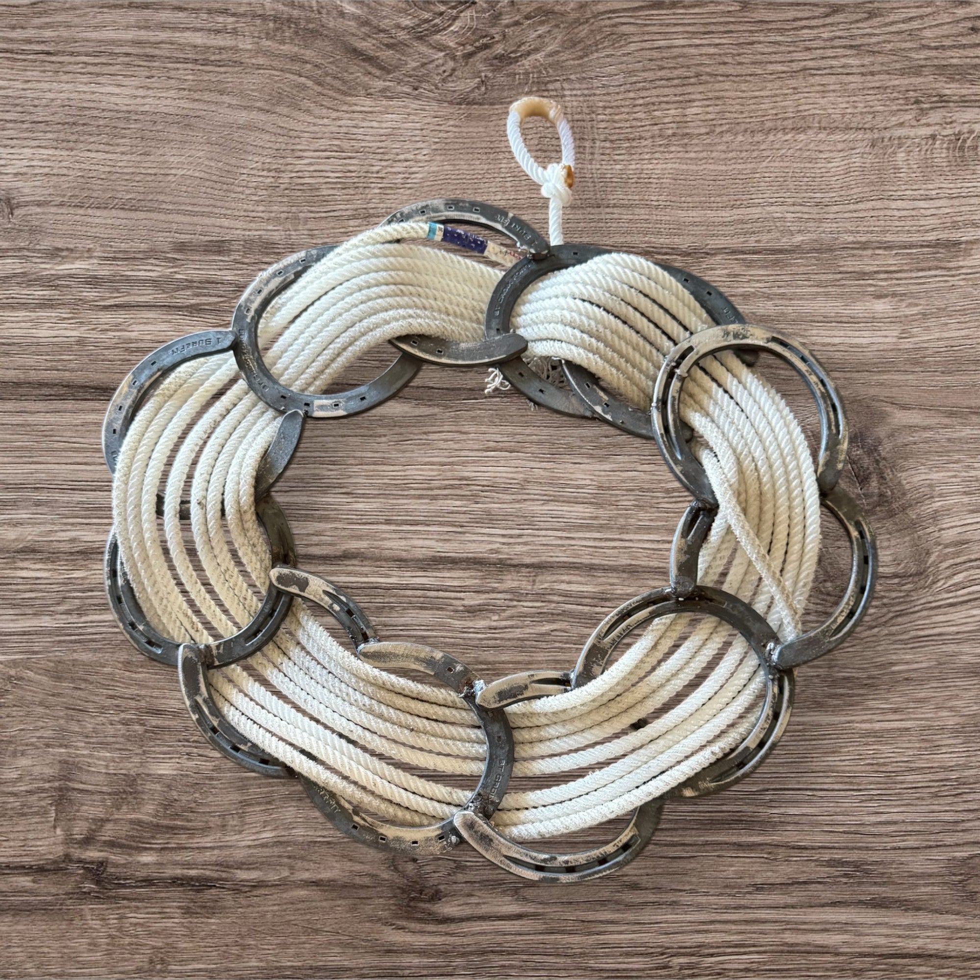 Rustic Handcrafted Horseshoe Wreath